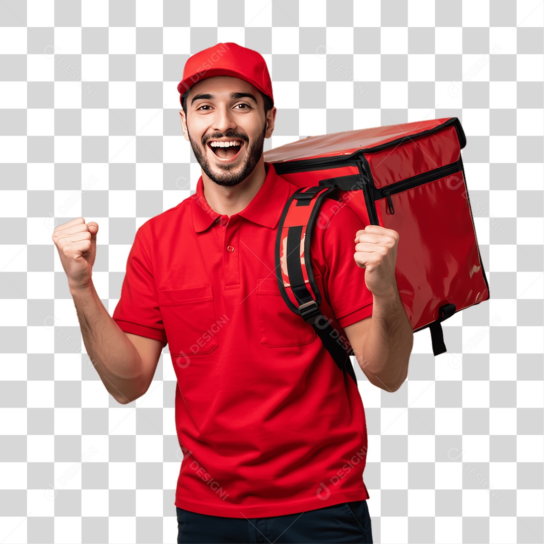 Homem Entregador PNG Transparente