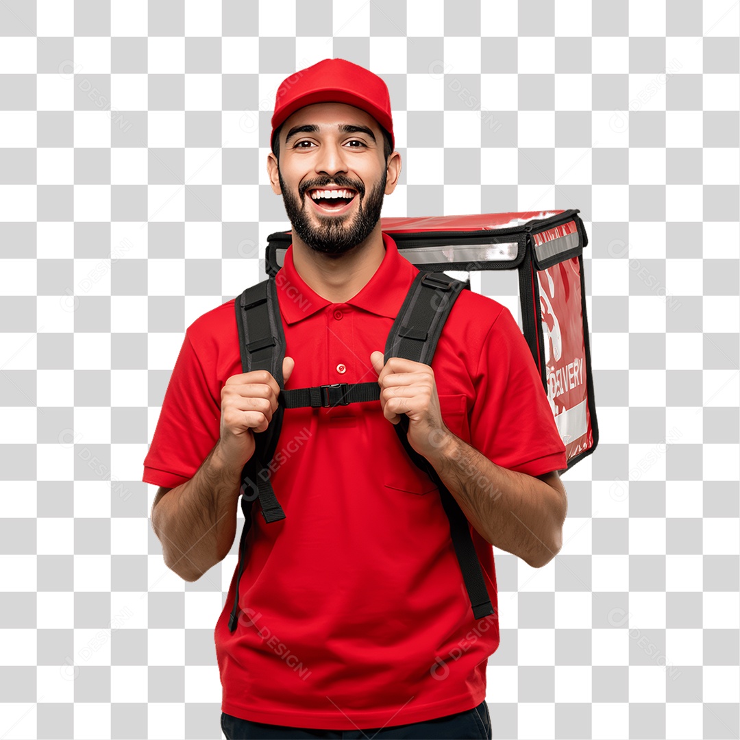 Homem Entregador PNG Transparente