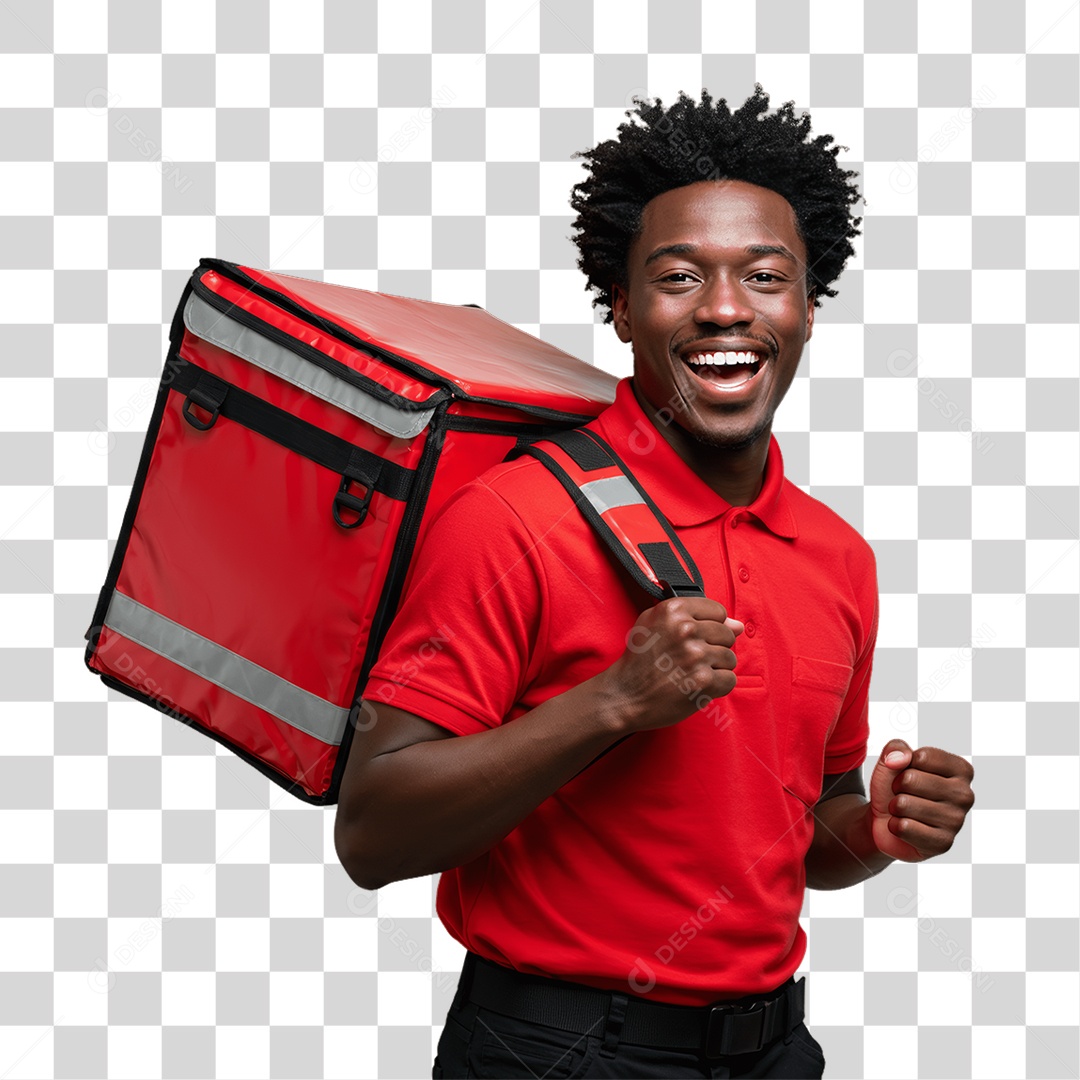 Homem Entregador PNG Transparente