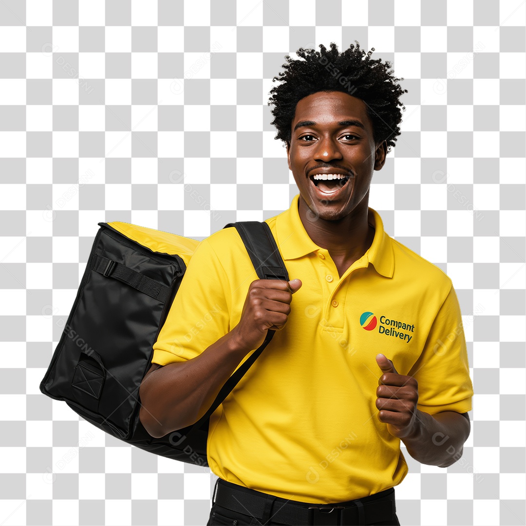 Homem Entregador PNG Transparente