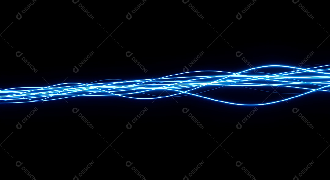 Linhas de luz de velocidade sobre fundo preto isolado