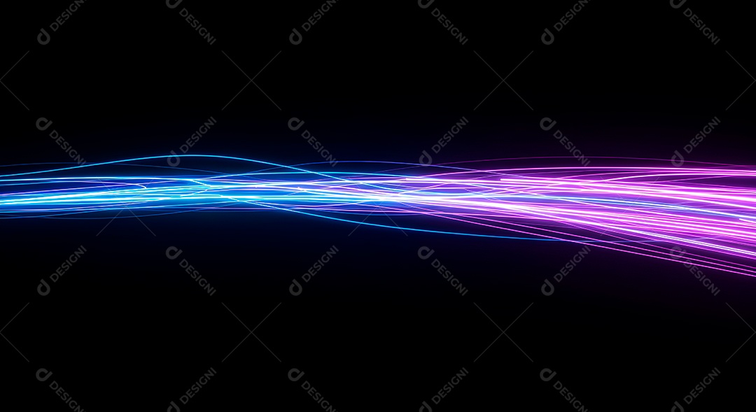 Linhas de luz de velocidade sobre fundo preto isolado