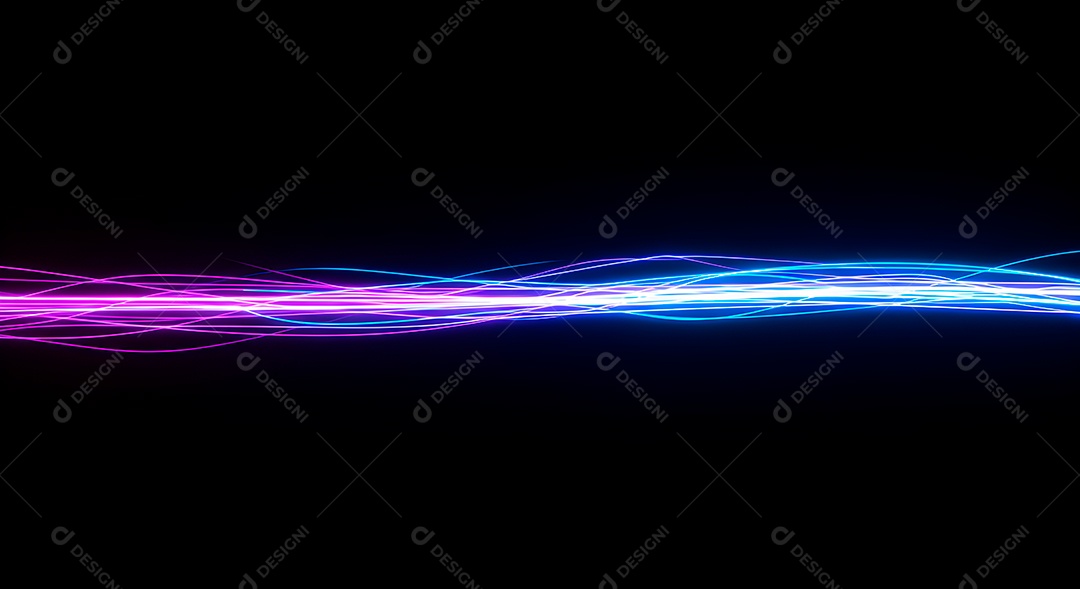 Linhas de luz de velocidade sobre fundo preto isolado