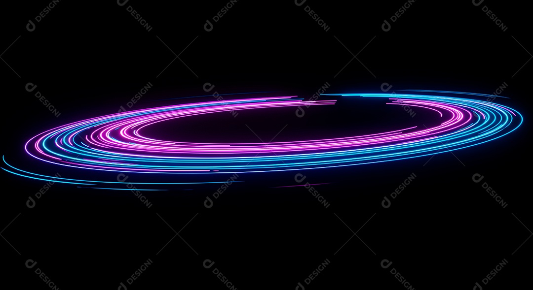 Linhas de luz de velocidade sobre fundo preto isolado