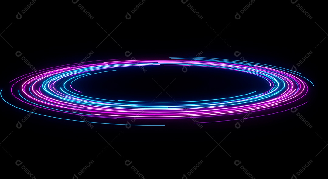 Linhas de luz de velocidade sobre fundo preto isolado