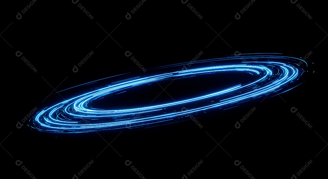 Linhas de luz de velocidade sobre fundo preto isolado