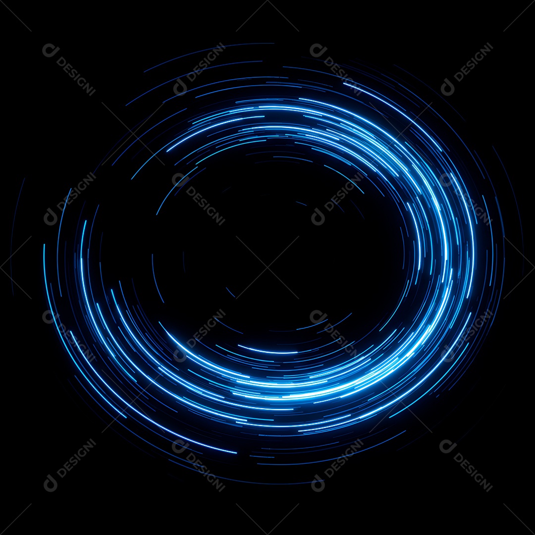 Linhas de luz de velocidade sobre fundo preto isolado