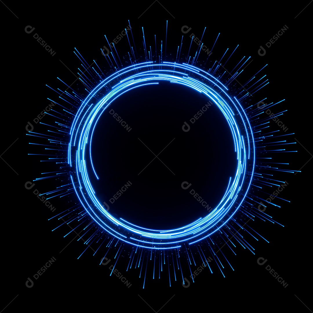 Linhas de luz de velocidade sobre fundo preto isolado
