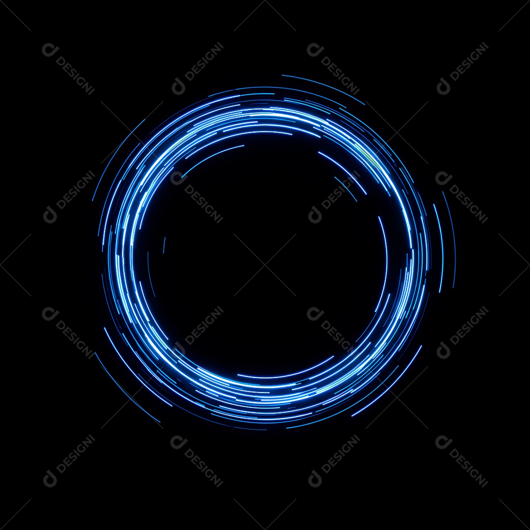 Linhas de luz de velocidade sobre fundo preto isolado
