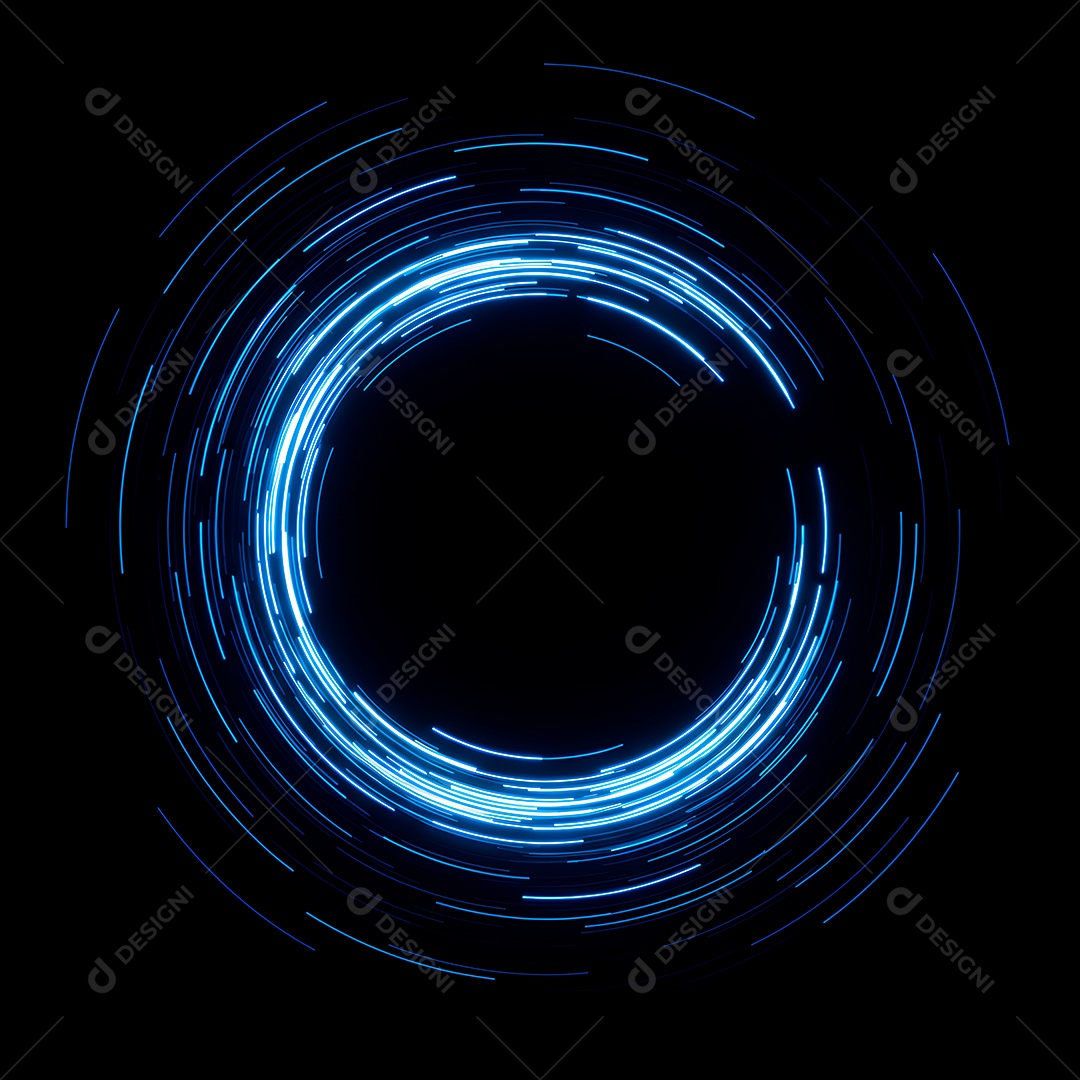 Linhas de luz de velocidade sobre fundo preto isolado
