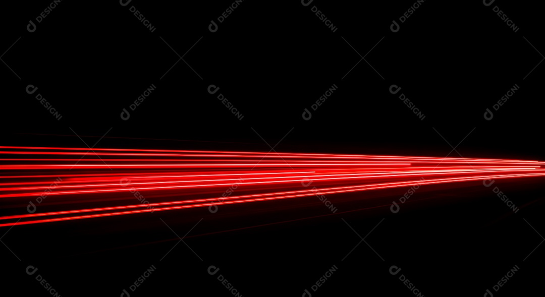 Linhas de luz de velocidade sobre fundo preto isolado