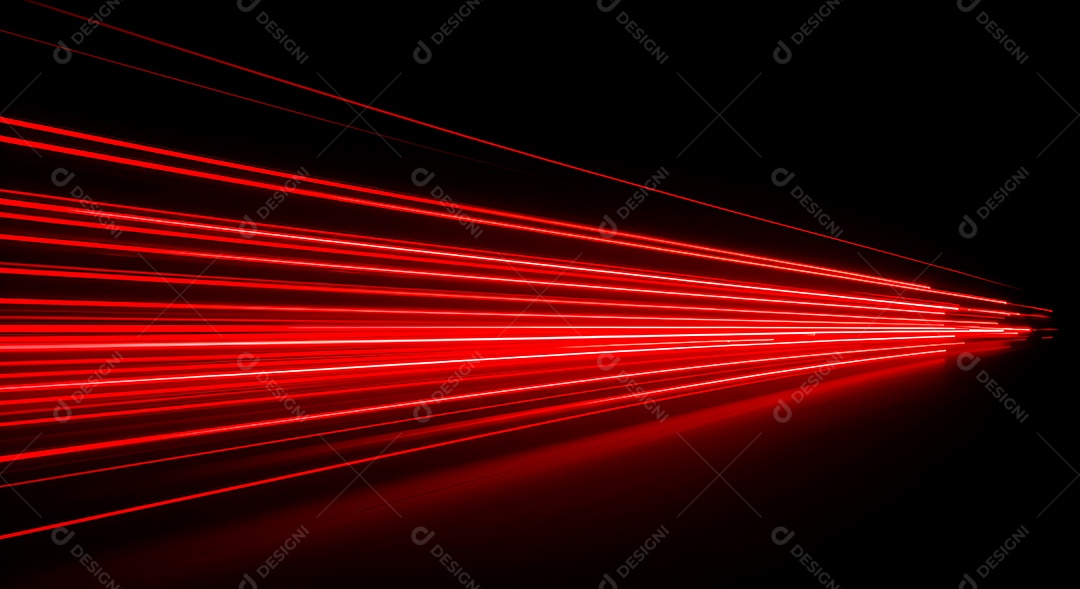 Linhas de luz de velocidade sobre fundo preto isolado