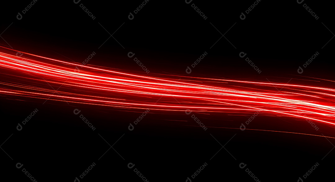 Linhas de luz de velocidade sobre fundo preto isolado