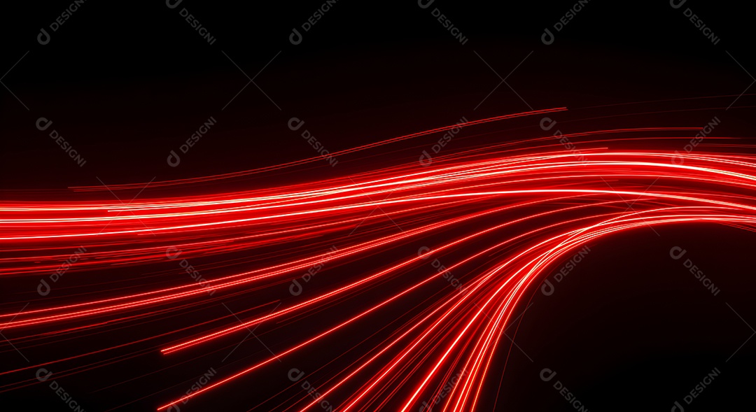 Linhas de luz de velocidade em fundo preto