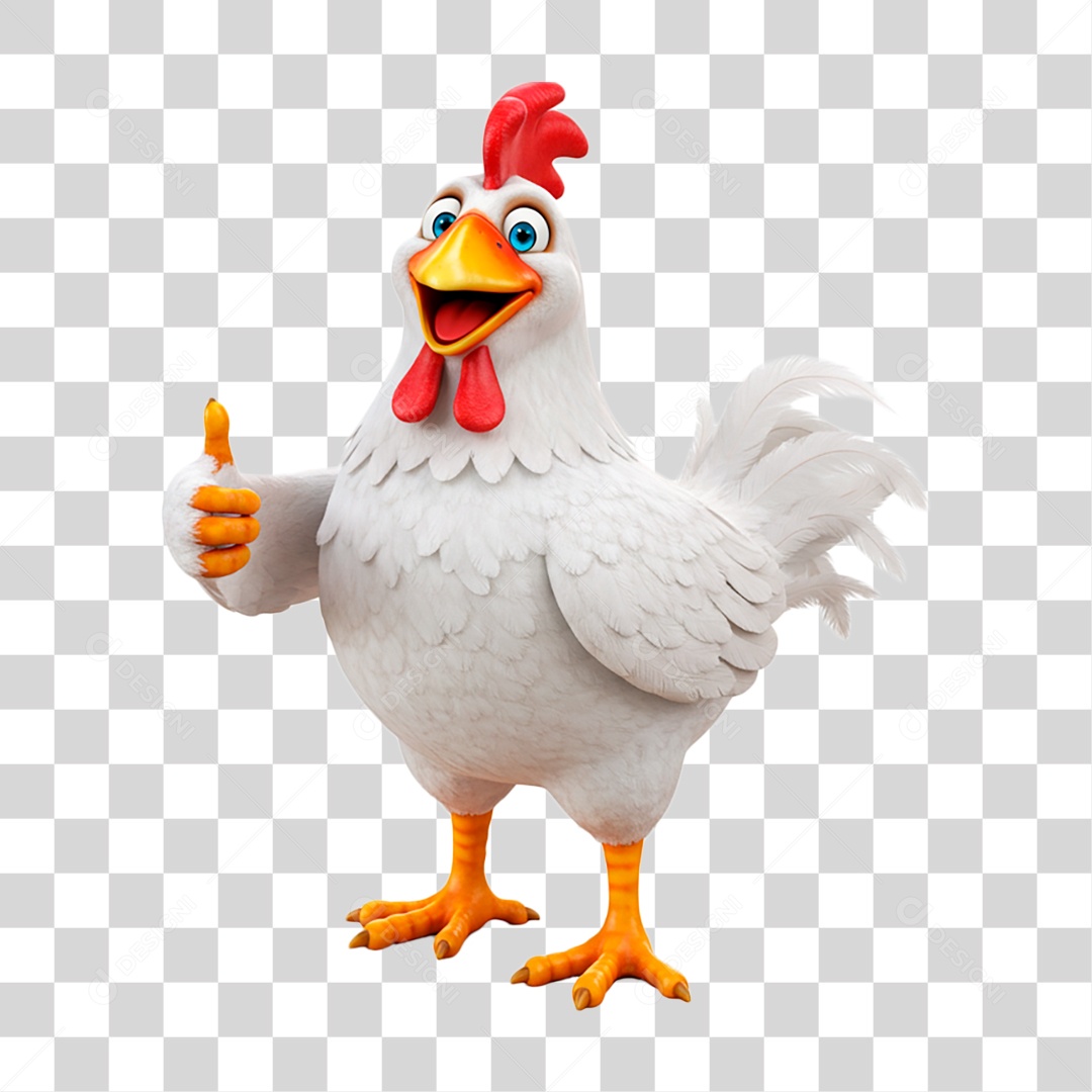 Mascote Galo PNG Transparente