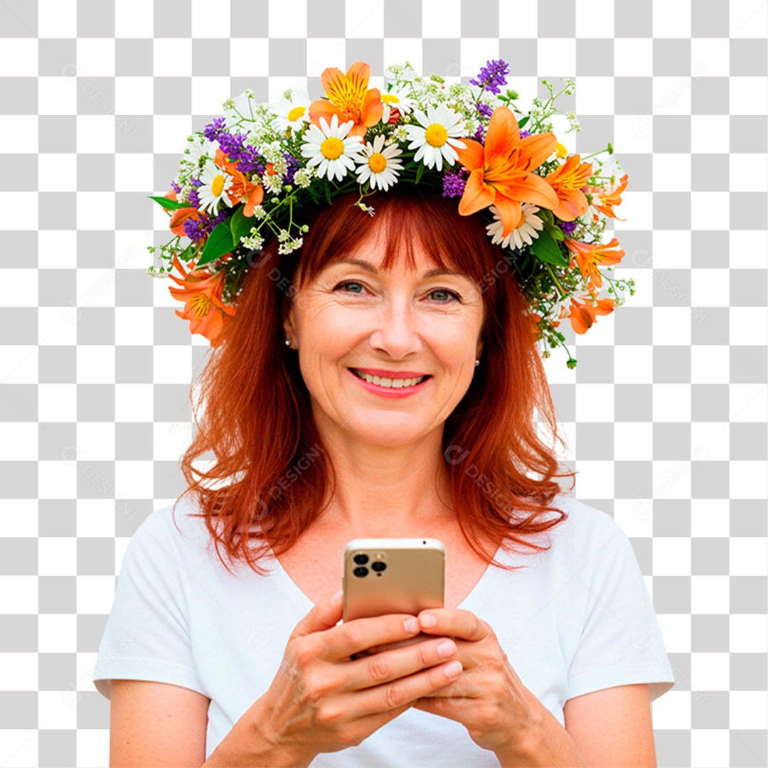 Mulher Sorrindo PNG Transparente