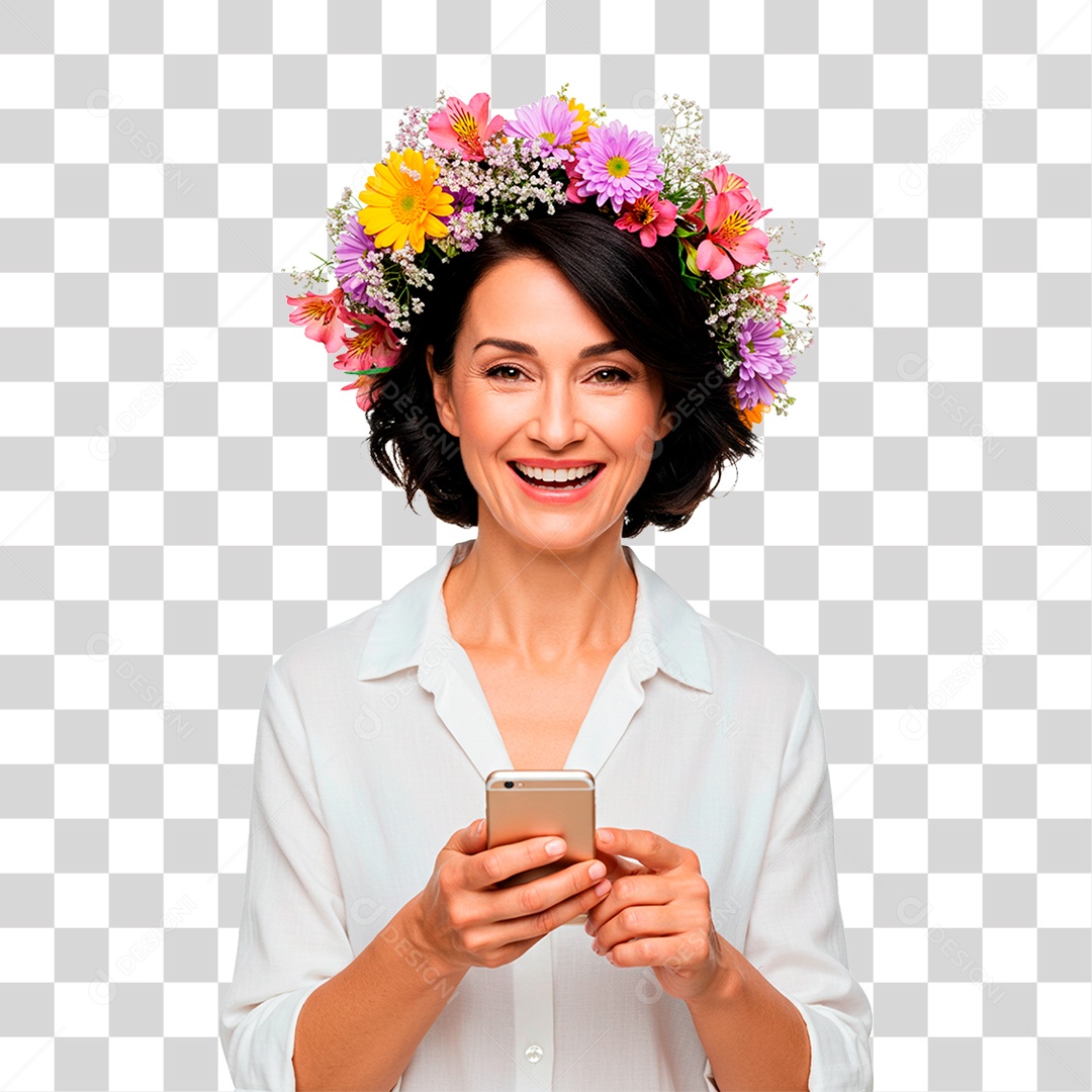 Mulher Sorrindo PNG Transparente