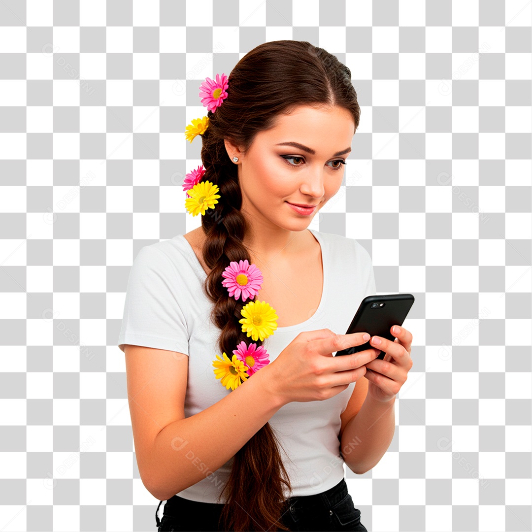 Mulher Sorrindo PNG Transparente