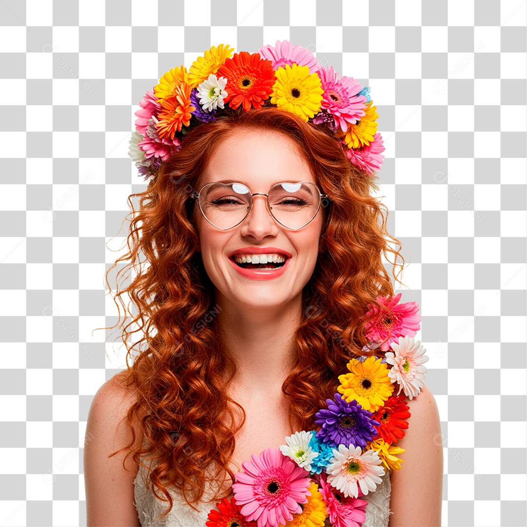 Mulher Sorrindo PNG Transparente