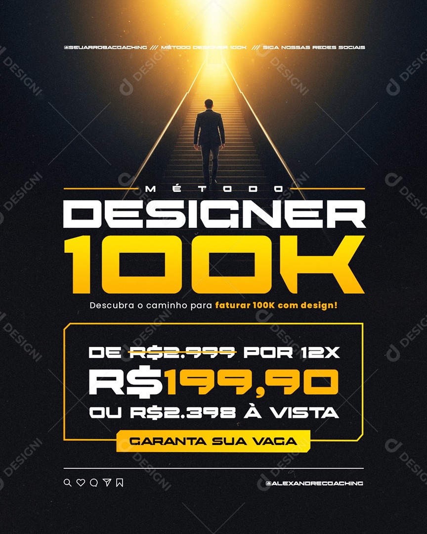Curso Método Designer 100K Social Media PSD Editável