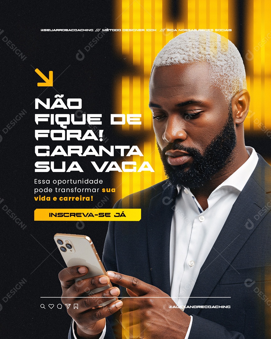 Curso Não Fique De Fora Social Media PSD Editável