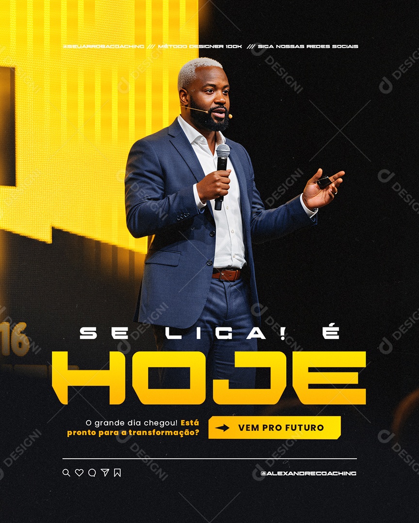 Curso Se Liga É Hoje Social Media PSD Editável