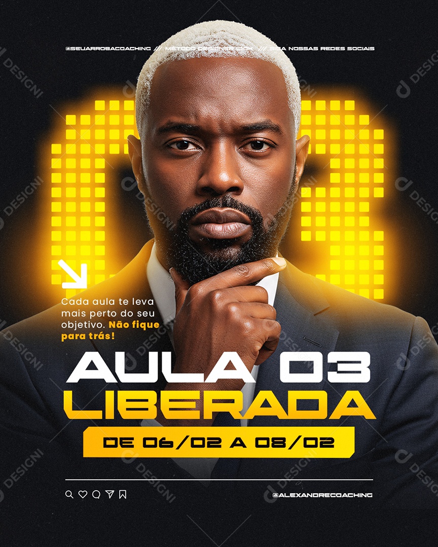 Curso Aula Liberada Social Media PSD Editável