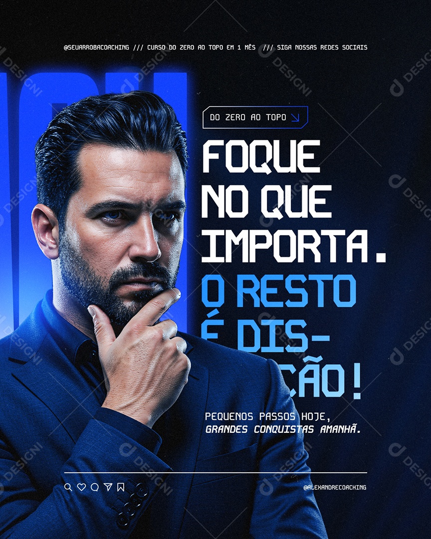 Coaching Foque no Que Importa Social Media PSD Editável