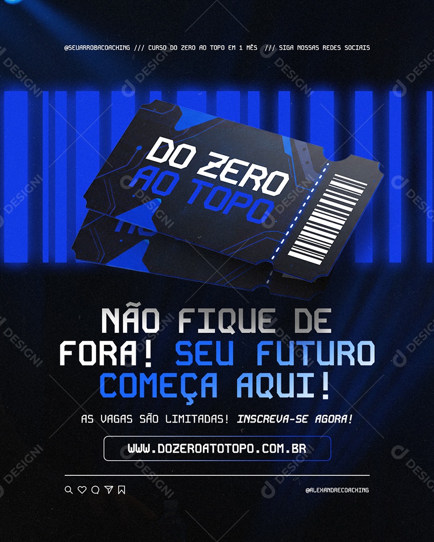 Coaching Do Zero Ao Topo Social Media PSD Editável