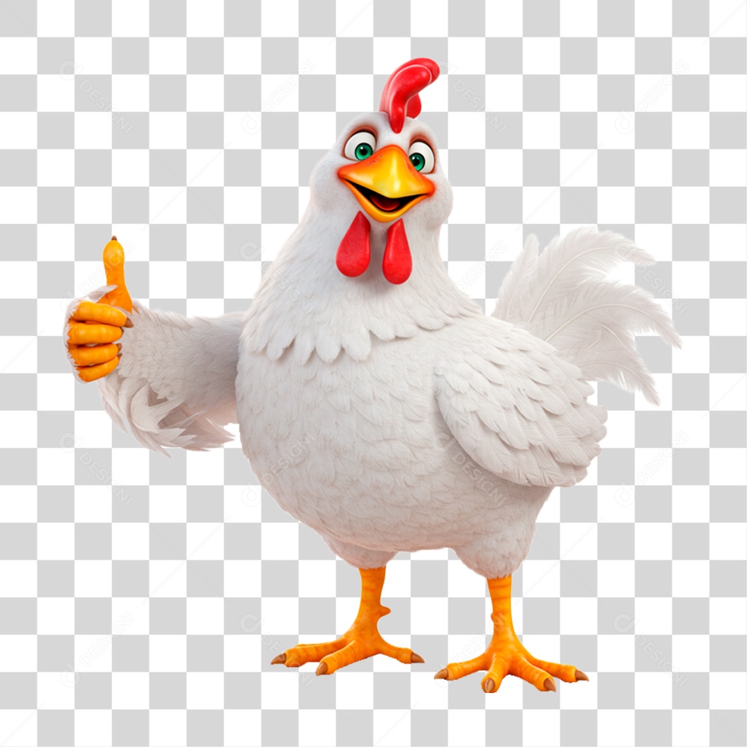 Mascote Galo PNG Transparente