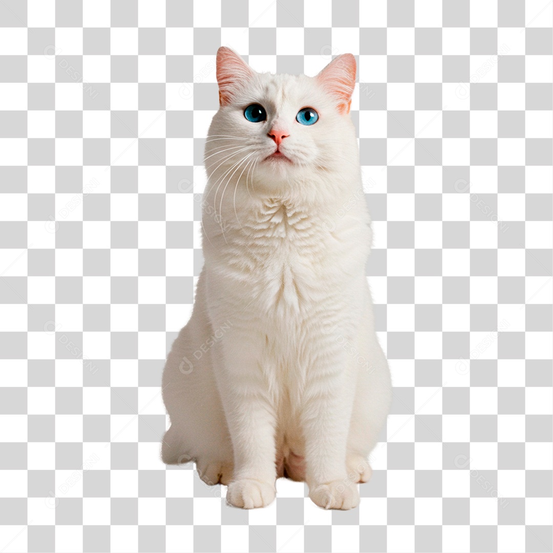 Gato Branco PNG Transparente
