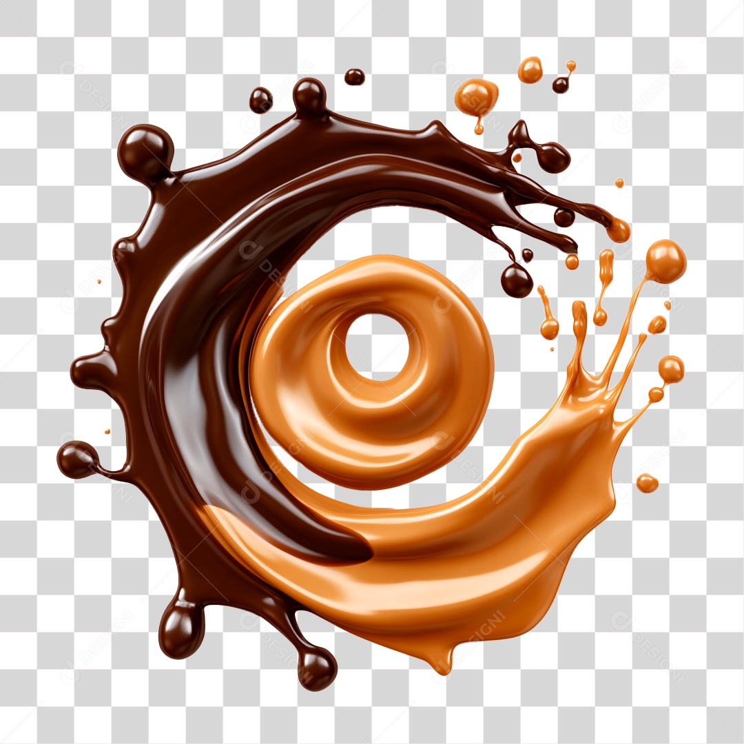 Calda de Chocolate PNG Transparente