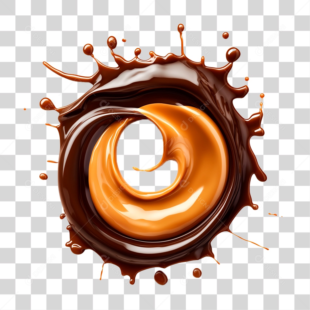 Calda de Chocolate PNG Transparente