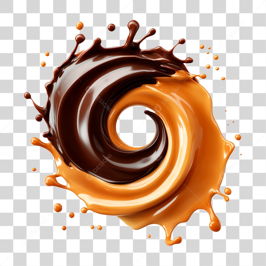 Calda de Chocolate PNG Transparente
