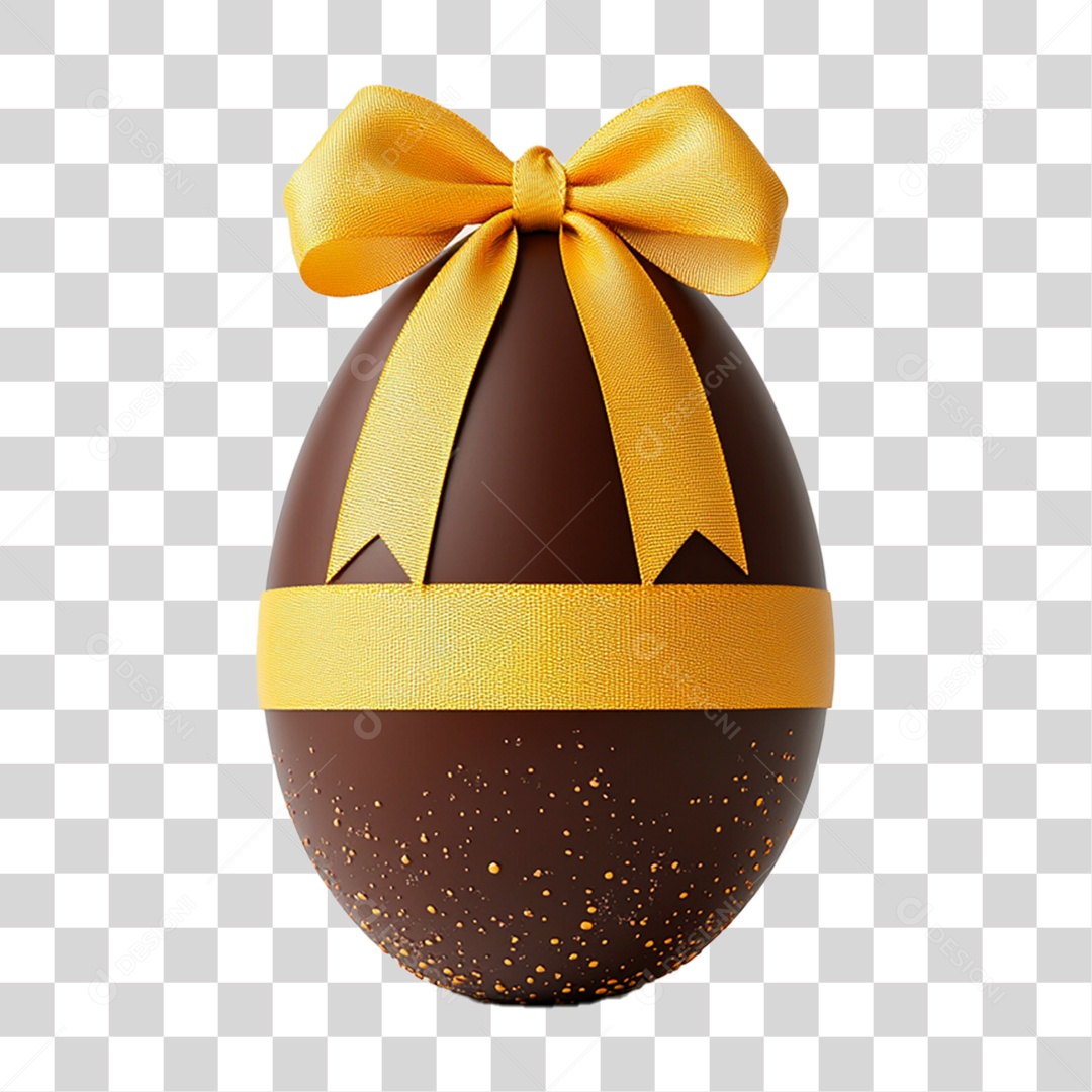 Elemento 3D Ovo da Páscoa PNG Transparente