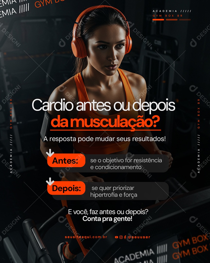 Academia Personal Treiner Social Media PSD Editável