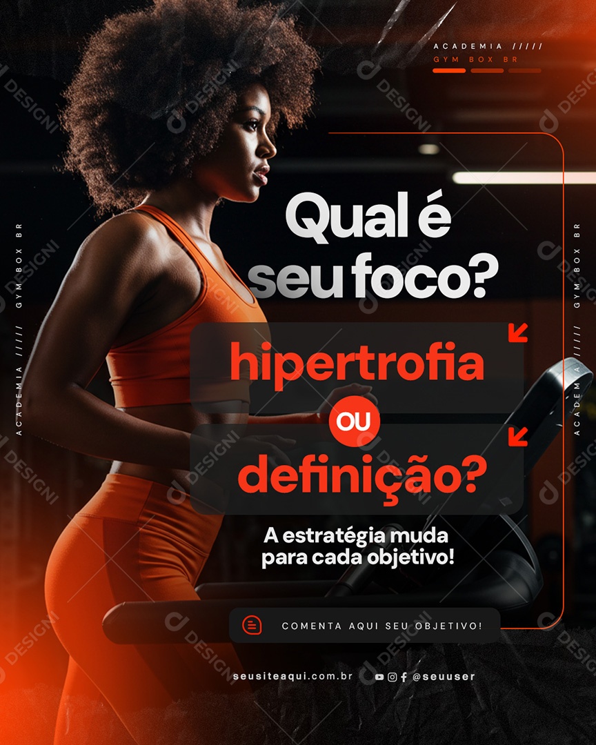 Academia Personal Treiner Social Media PSD Editável