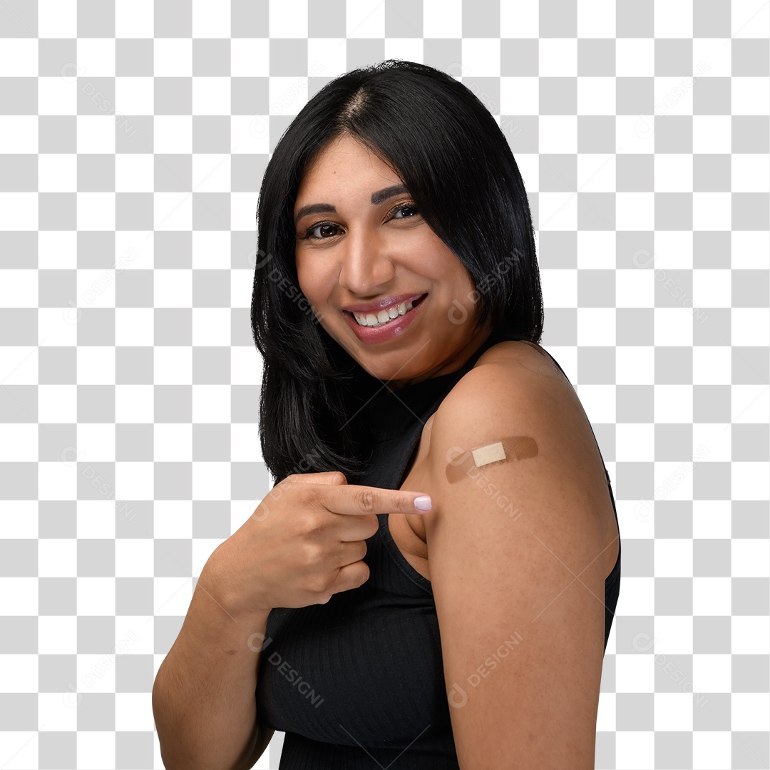Mulher Vacinada PNG Transparente