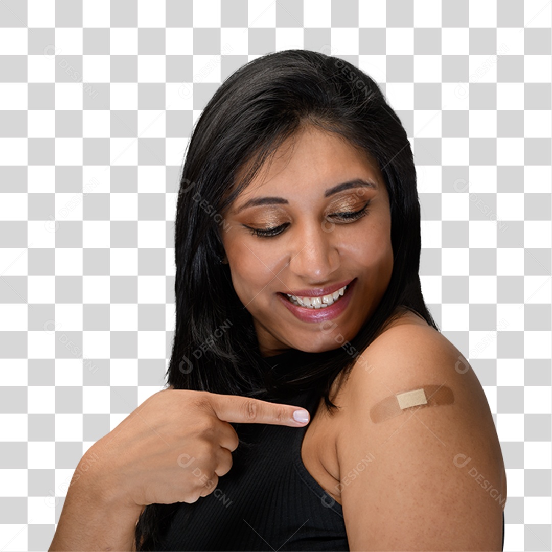 Mulher Vacinada PNG Transparente
