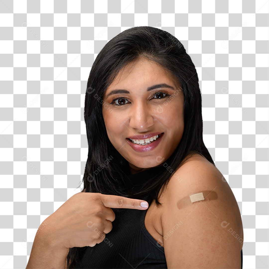 Mulher Vacinada PNG Transparente
