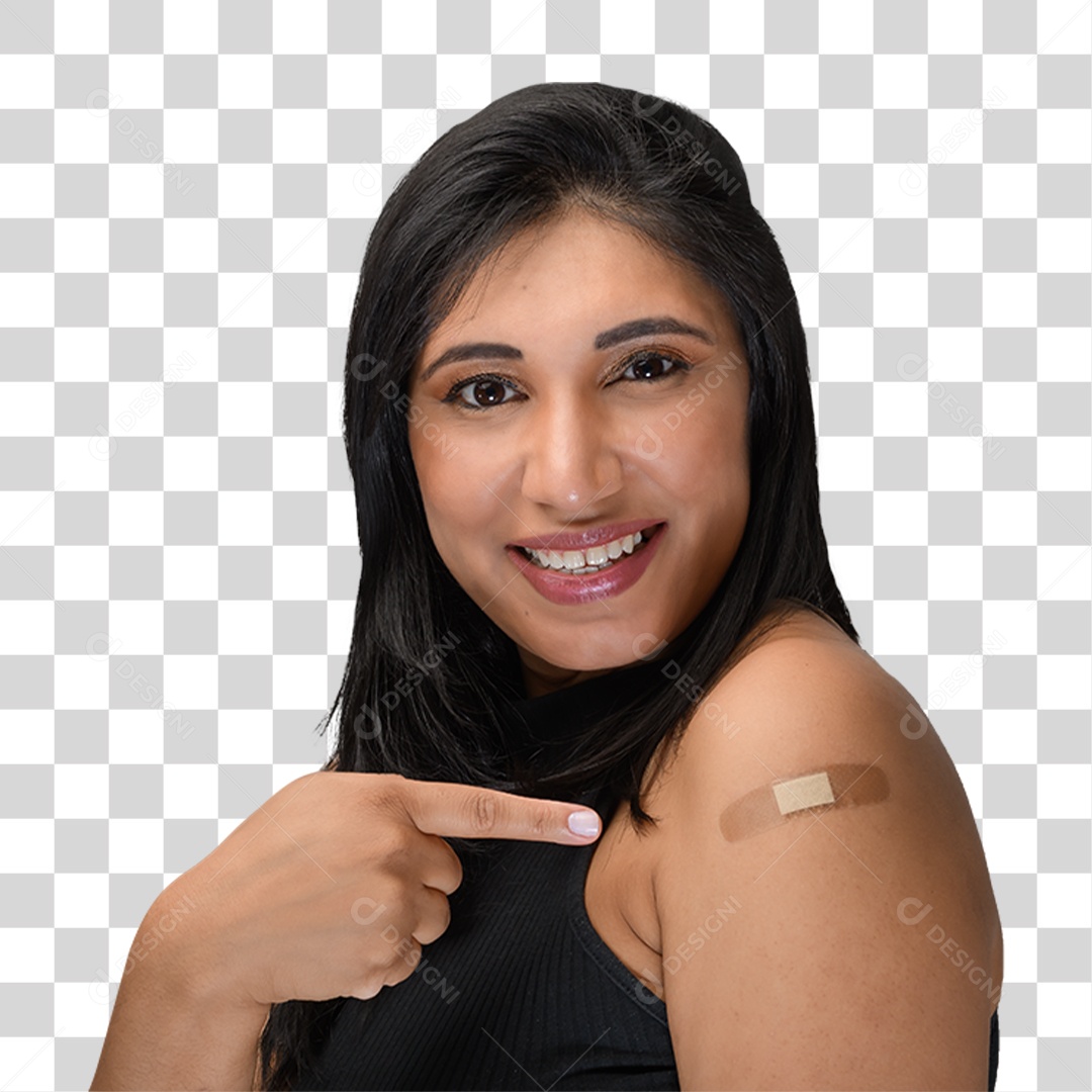 Mulher Vacinada PNG Transparente