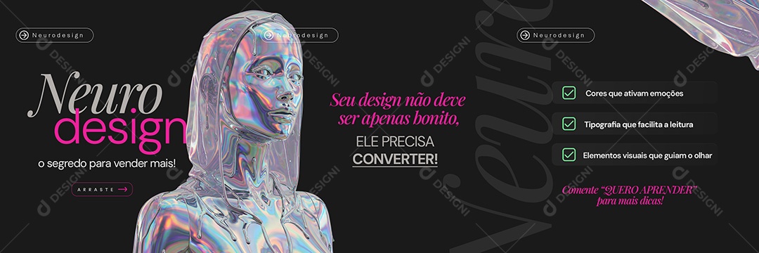 Carrossel Marketing o Neurodesign Vendas Social Media PSD Editável