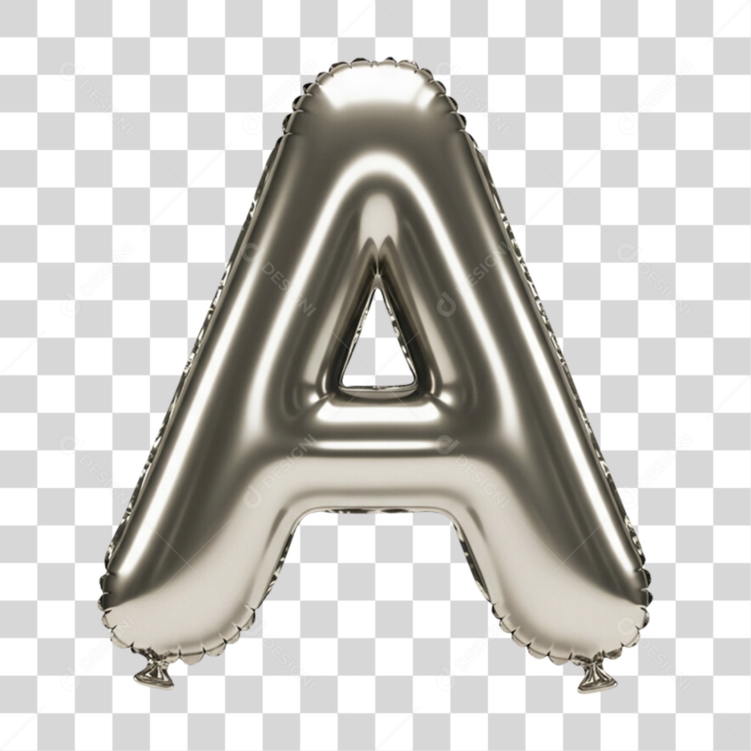 Alfabeto Letra A em Balão de Ar PNG Transparente