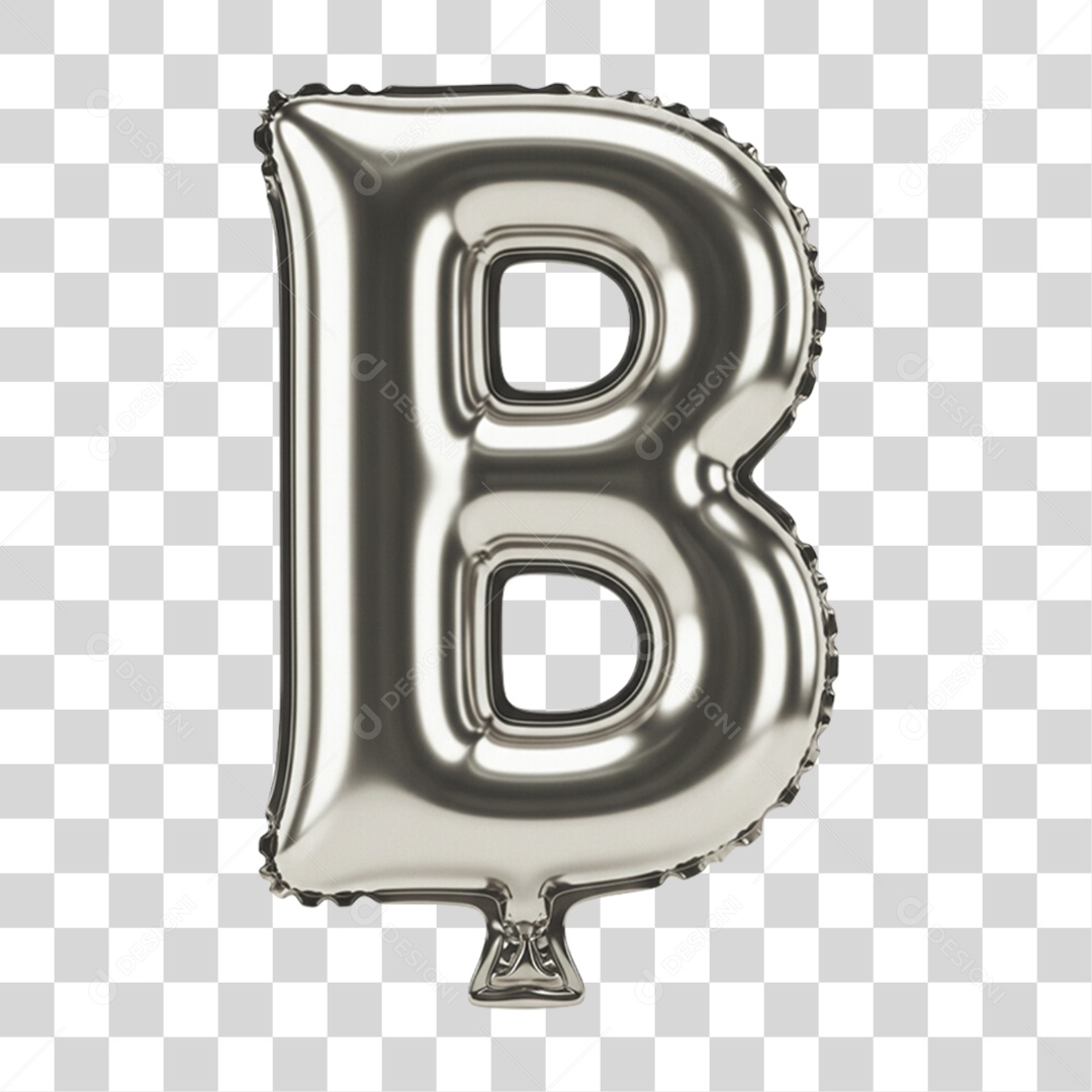 Alfabeto Letra B em Balão de Ar PNG Transparente