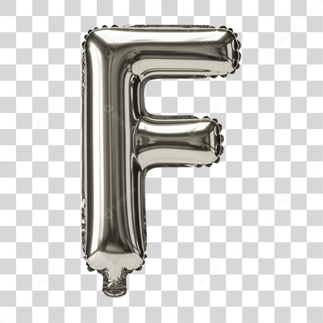 Alfabeto Letra F em Balão de Ar PNG Transparente