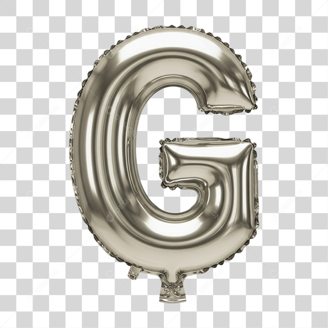 Alfabeto Letra G em Balão de Ar PNG Transparente