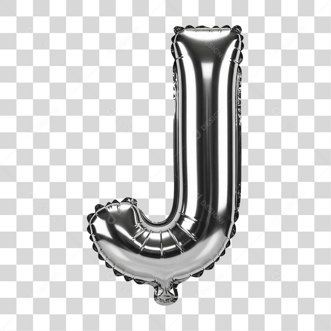 Alfabeto Letra J em Balão de Ar PNG Transparente