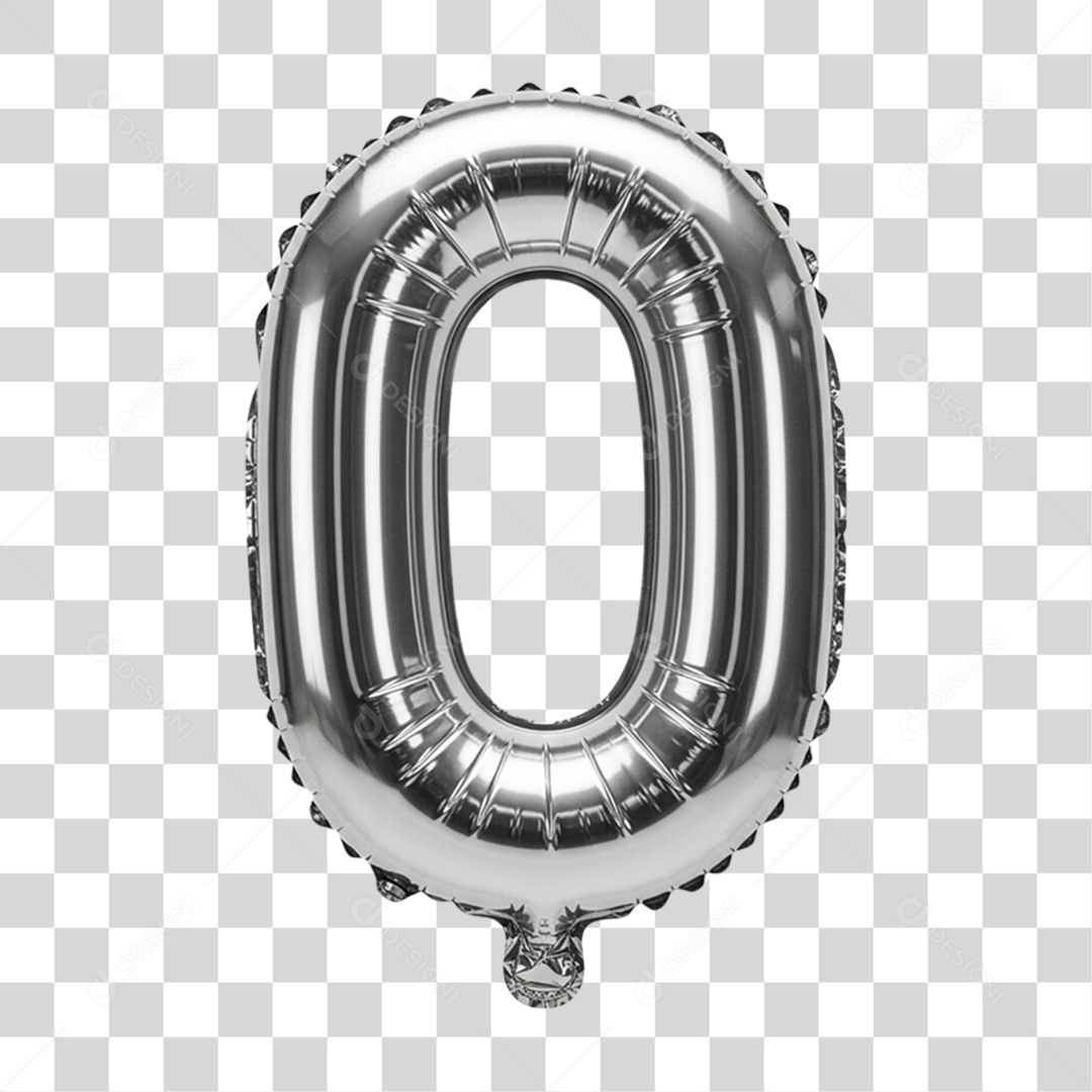 Alfabeto Letra O em Balão de Ar PNG Transparente