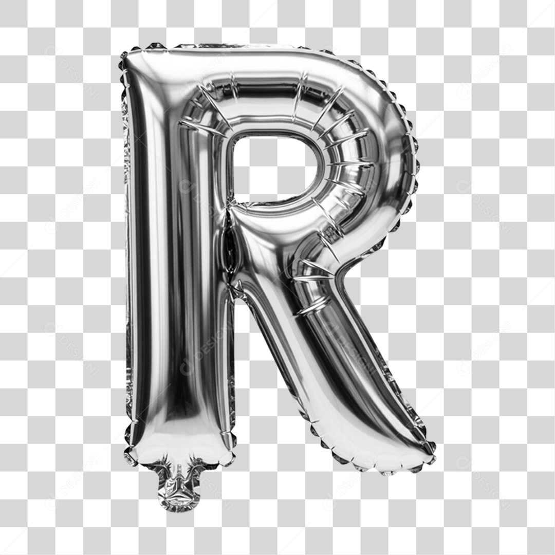 Alfabeto Letra R em Balão de Ar PNG Transparente