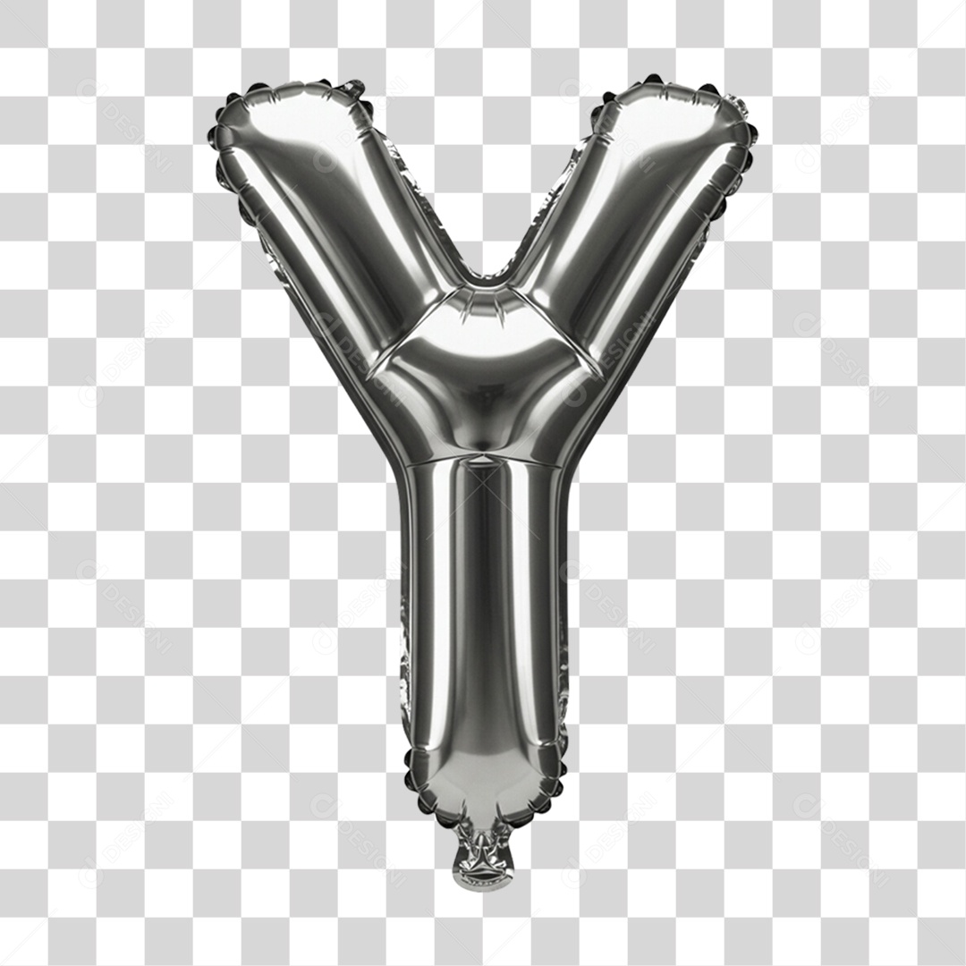 Alfabeto Letra Y em Balão de Ar PNG Transparente